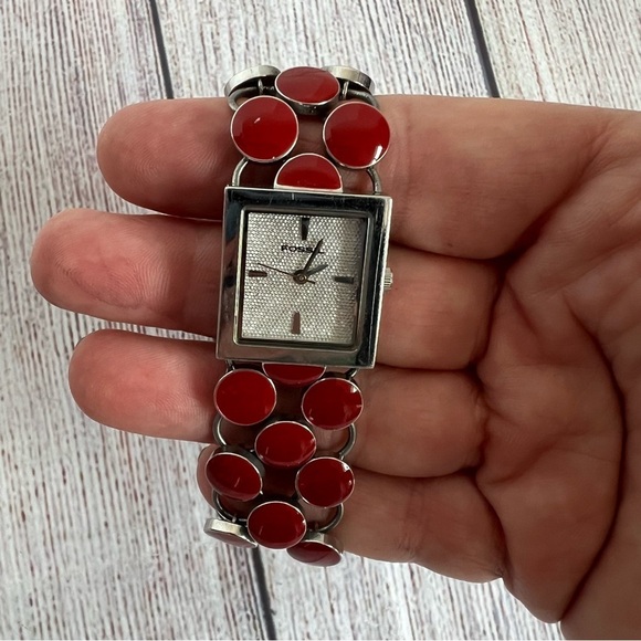 Fossil Wristwatch Red/Silver Toned Watch - Picture 5 of 7